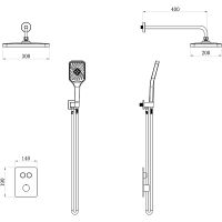 Товар: Душевая система beWash BV3ITSS225 с термостатом Белая матовая - фото 4 Душевая система beWash BV3ITSS225 с термостатом Белая матовая — фото 4, Душевое оборудование. Душевая программа