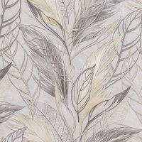 Обои Артекс Хлоя 10708-04 Винил на флизелине (1,06*10,05) Коричневый/Золото, Листья — фото 1, Обои для стен