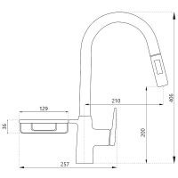 Смеситель для кухни BRNOU BR753-4 Сатин — фото 4, Смесители