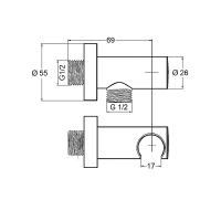Шланговое подключение Kludi 6054705-00 Хром — фото 4, Душевое оборудование. Душевая программа