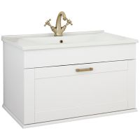 Тумба под раковину Sanflor Ванесса 75 С000005880 подвесная Белая матовая — фото 1, Тумбы под раковину