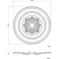 Товар: Розетка потолочная Европласт 1.56.005 656x48x656 мм - фото 3 Розетка потолочная Европласт 1.56.005 656x48x656 мм — фото 3, Розетки потолочные