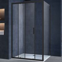 Душевой уголок Vincea Alpha 120x90 VSR-3AL9012CLB профиль Черный стекло прозрачное — фото 1, Душевые уголки