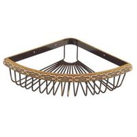 Угловая полка ZorG BR AZR U-2 BR Бронза — фото 1, Полки для ванной и душа