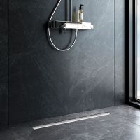 Душевой лоток AM.PM MasterFlow 80 W01SC-U11-080-04SB с решеткой Хром матовый / под плитку Tile — фото 16, Душевые лотки