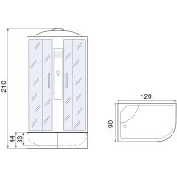 Душевая кабина River Desna 120x90 МТ L 10000002994 с поддоном — фото 4, Душевые кабины