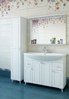 Тумба под раковину Sanflor Софи 105 С02645 Белая матовая — фото 3, Тумбы под раковину