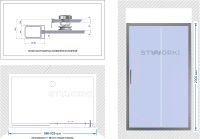 Душевая дверь STWORKI Стокгольм 90 3GW203TTKK000 профиль Хром матовый стекло прозрачное — фото 14, Раздвижные душевые двери