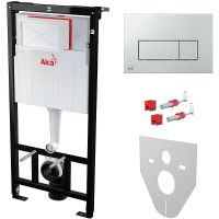 Инсталляция Alcaplast AM101/1120-4:1 RU M571-0001 для унитаза с клавишей смыва Хром глянец — фото 1, Инсталляции для унитазов