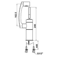 Смеситель для раковины Kaiser Merkur 27011 Хром — фото 4, Смесители