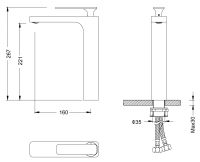Смеситель для раковины Timo Torne Черный арт-4311/03F — фото 4, Смесители для раковины