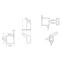 Крючок Bemeta Organic Black 167106190L Черный матовый — фото 2, Крючки для полотенец