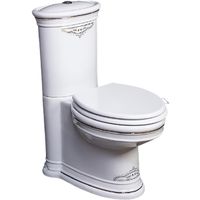 Унитаз компакт Boheme Puro 959-CR Белый с узором Хром с бачком без сиденья — фото 1, Унитазы