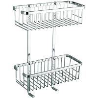 Полка корзина Frap F353-1 Хром — фото 1, Полки для ванной и душа