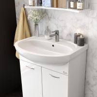 Тумба под раковину Onika Стелла 65 Белая — фото 3, Мебель для ванной