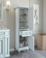 Шкаф пенал Caprigo Fresco 42 R 10650R-В016 Белый матовый — фото 2, Пеналы для ванной комнаты