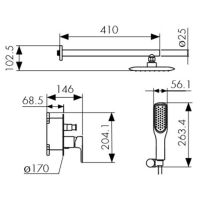 Душевая система Kaiser Rios 66077 Хром — фото 2, Душевое оборудование. Душевая программа