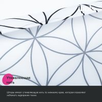 Товар: Штора для ванны Iddis Base 180х200 BB04P18i11 Белая - фото 8 Штора для ванны Iddis Base 180х200 BB04P18i11 Белая — фото 8, Шторы для ванной