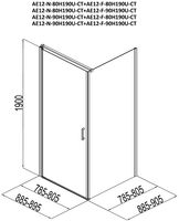Товар: Душевой уголок Aquanet Cinetic AE12-N-80H190U-CT + AE12-F-90H190U-CT 80х90 R 254232 профиль Хром стекло прозрачное - фото 3 Душевой уголок Aquanet Cinetic AE12-N-80H190U-CT + AE12-F-90H190U-CT 80х90 R 254232 профиль Хром стекло прозрачное — фото 3, Прямоугольные душевые уголки