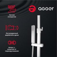 Товар: Душевая система Agger Great Хром арт-A2893300 - фото 4 Душевая система Agger Great Хром арт-A2893300 — фото 4, Душевые стойки