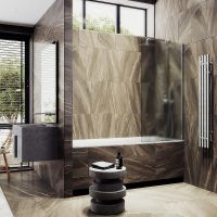 Товар: Шторка на ванну Maybah Glass MGV-92-5ш 600x1400 в широком профиле Хром матовый стекло сатиновое - фото 3 Шторка на ванну Maybah Glass MGV-92-5ш 600x1400 в широком профиле Хром матовый стекло сатиновое — фото 3, Неподвижные шторки для ванной