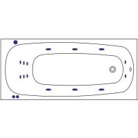 Акриловая ванна Whitecross Layla Slim 180x80 0122.180080.100.SMART.WH с гидромассажем — фото 8, Ванны