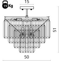 Люстра Divinare Nova 3001/01 PL-9 Прозрачная Черная — фото 6, Люстры