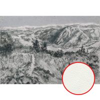 Фреска Ortograf Горы 9035 Фактура флок FLK Флизелин (2,2*1,5) Серый, Горы/Пейзаж/Живопись — фото 1, Фрески