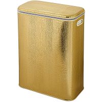 Корзина для белья Geralis KGG-B Croco Золото, кант Золото, стандартная — фото 1, Корзины для белья