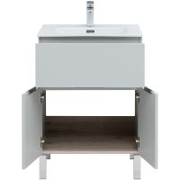 Тумба под раковину Aquanet Алвита New 60 277548 Серая матовая — фото 5, Мебель для ванной