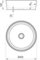 Раковина-чаша Ravak Moon 1 40 XJN01300000 Белая — фото 11, Раковины накладные