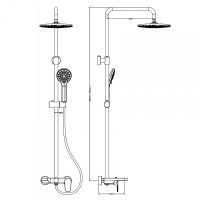 Душевая система Boheme Spectre 458-MW Белый матовый — фото 2, Душевое оборудование. Душевая программа