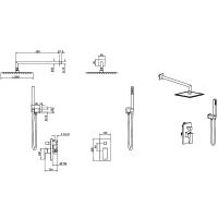 Товар: Душевая система Boheme Qubic 474-3-BR Бронза - фото 3 Душевая система Boheme Qubic 474-3-BR Бронза — фото 3, Душевое оборудование. Душевая программа