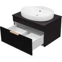 Товар: Тумба с раковиной Brevita Enfida 70 УТ000015094 подвесная Черная матовая - фото 4 Тумба с раковиной Brevita Enfida 70 УТ000015094 подвесная Черная матовая — фото 4, Мебель для ванной