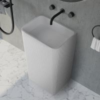 Раковина Abber Stein 50 AS2505-H Белая матовая — фото 1, Раковины напольные