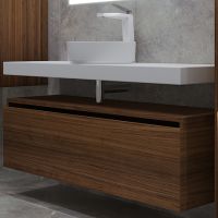 Тумба Boheme Armadi Art Vallessi UNO-S 100 897-100-D подвесная Dark oak — фото 1, Мебель для ванной