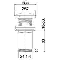 Товар: Донный клапан Whitecross A706WHS click-clack Белый матовый - фото 2 Донный клапан Whitecross A706WHS click-clack Белый матовый — фото 2, Донные клапаны