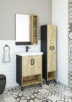 Зеркало Sanflor Выборг 60 С16295 Дуб крафт золотой — фото 4, Зеркала в ванную комнату