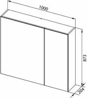 Зеркальный шкаф Aquanet Йорк 100 202090 Белый — фото 7, Зеркальные шкафы в ванную