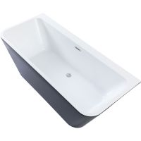 Акриловая ванна Aquanet Family Perfect 13775-MW-MB 170x75 293081 Черная матовая без гидромассажа — фото 3, Ванны