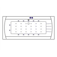 Акриловая ванна Excellent Aquaria Lux 180x80 WAEX.AQU18.NANO.CR с гидромассажем — фото 8, Ванны