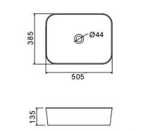 Раковина-чаша Gappo 50 GT401 Белая — фото 4, Раковины накладные