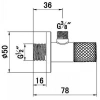Запорный вентиль Kludi Balance 1584605-00 Хром — фото 2, Комплектующие для душевого оборудования