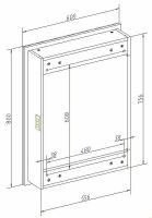 Зеркальный шкаф Art&Max Techno AM-Tec-600-800-1D-L-DS-F с подсветкой с сенсорным выключателем Белый — фото 9, Мебель для ванной