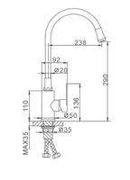 Смеситель для кухни Frap H48 F4448 Сатин Серый — фото 11, Смесители для кухни