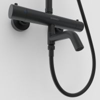 Товар: Душевая система Berges Kalisto 3R 075022 с термостатом Черная матовая - фото 5 Душевая система Berges Kalisto 3R 075022 с термостатом Черная матовая — фото 5, Душевые стойки