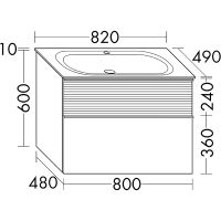 Товар: Тумба с раковиной Burgbad Fiumo 80 SFXN082F3958FOT52G0200C0001*1 Tectona Dekor Zimt Graphit Softmatt - фото 4 Тумба с раковиной Burgbad Fiumo 80 SFXN082F3958FOT52G0200C0001*1 Tectona Dekor Zimt Graphit Softmatt — фото 4, Мебель для ванной
