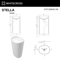 Раковина Whitecross Stella 50 0707.050040.100 Белая глянцевая — фото 7, Раковины