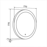 Зеркало Aqua de Marco Rio 77 Rio77 с подсветкой с сенсорным выключателем — фото 11, Зеркала в ванную комнату