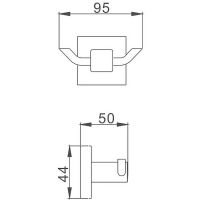 Товар: Двойной крючок Haiba HB8905-2 Черный матовый - фото 2 Двойной крючок Haiba HB8905-2 Черный матовый — фото 2, Крючки для полотенец